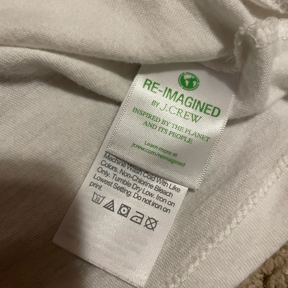 J Crew Crewcuts Lucky Dude White Cotton Tee with Green St Patty's Day Graphic - Picture 4 of 4